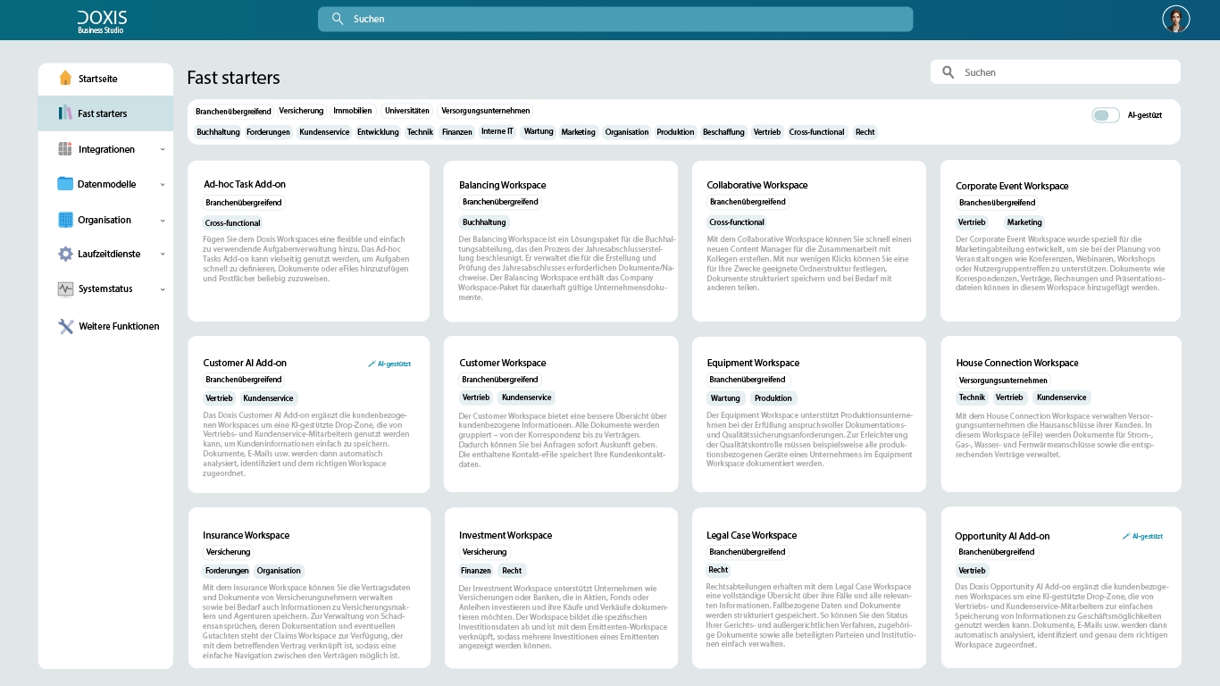 Doxis system screenshot