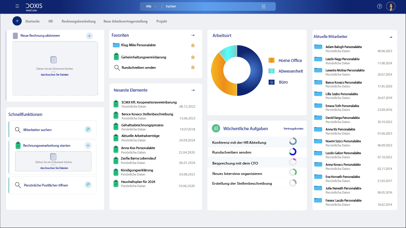 Doxis system screenshot