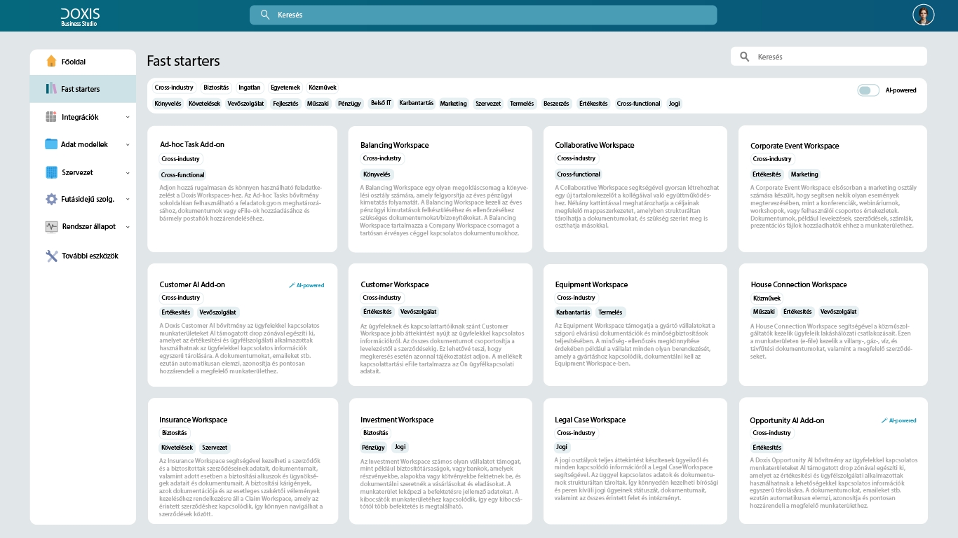 Doxis system screenshot