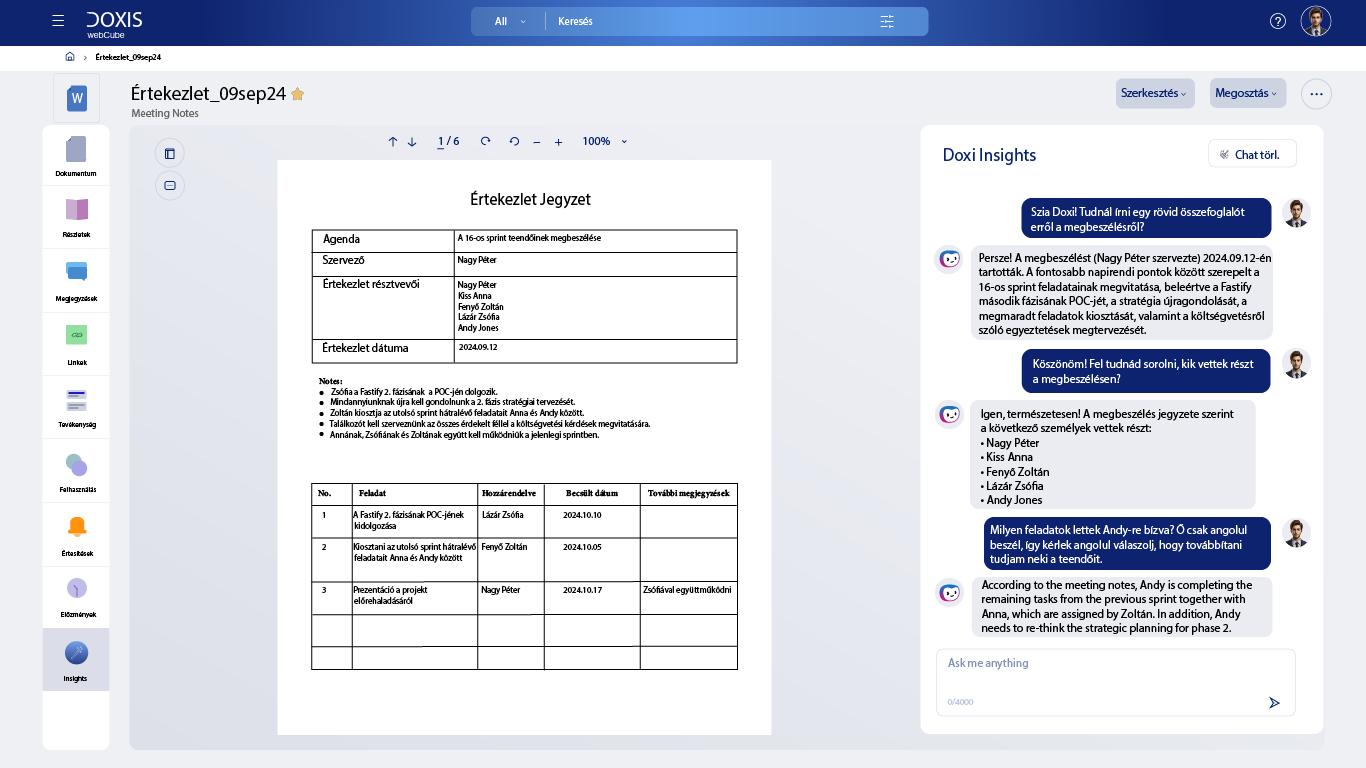 Doxis system screenshot