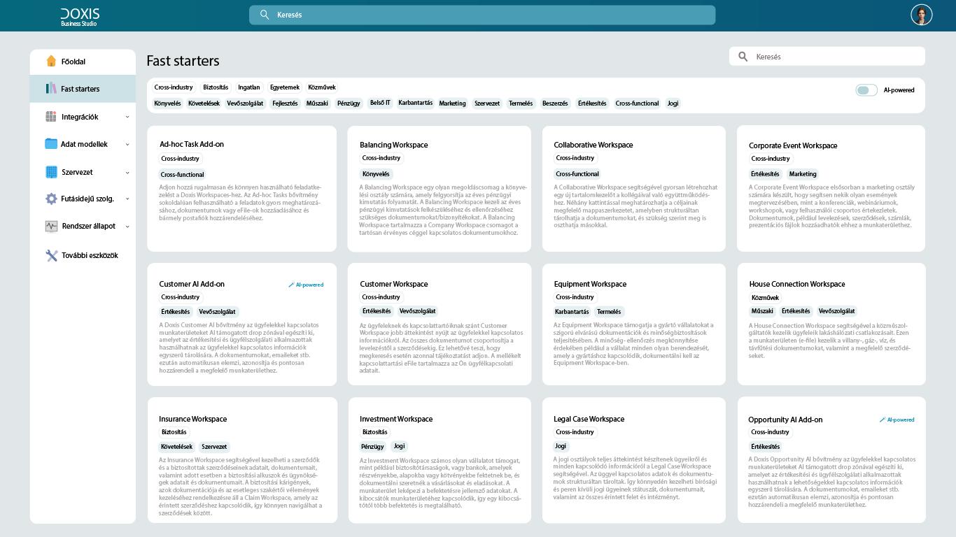 Doxis system screenshot